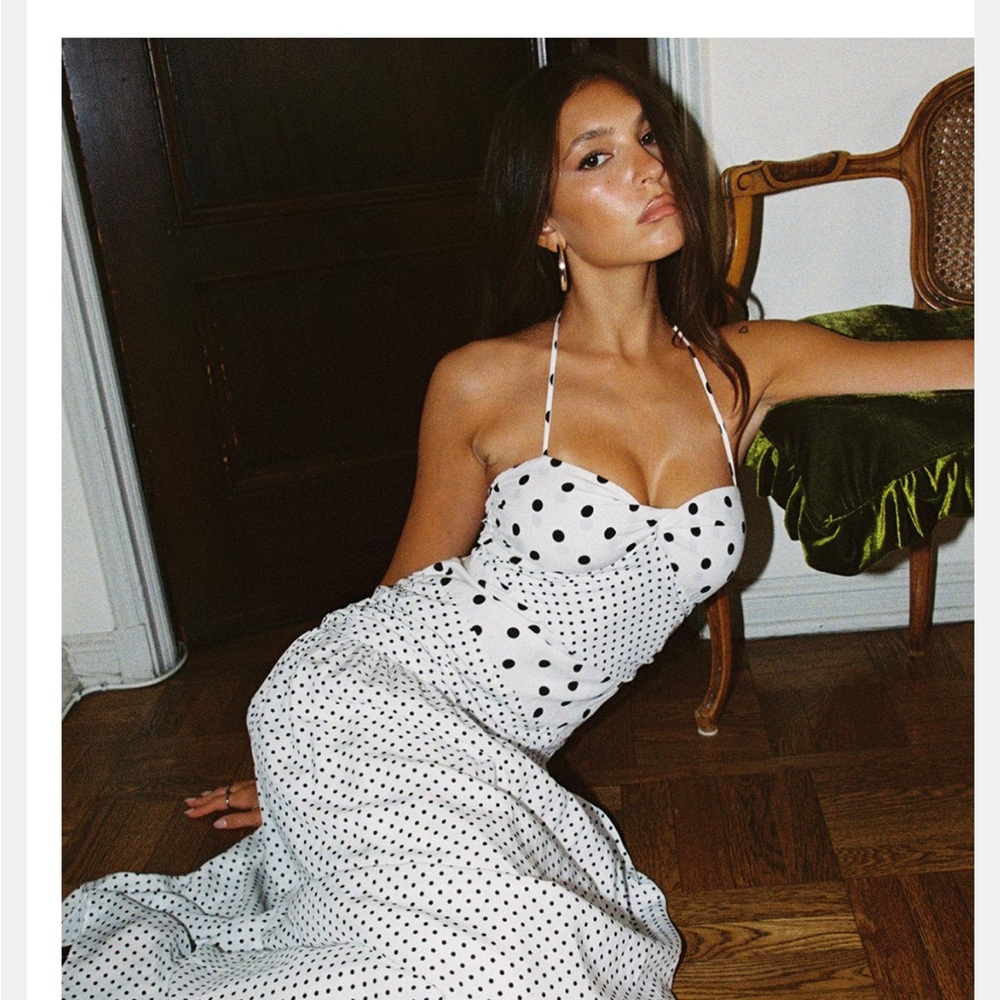 Princess Polly Black and White Polka Dot Maxi Dress